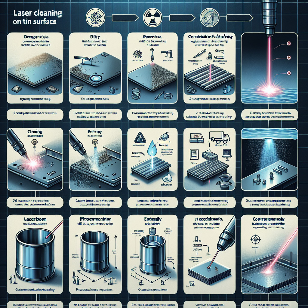 Laser cleaning for removing contaminants from tin surfaces