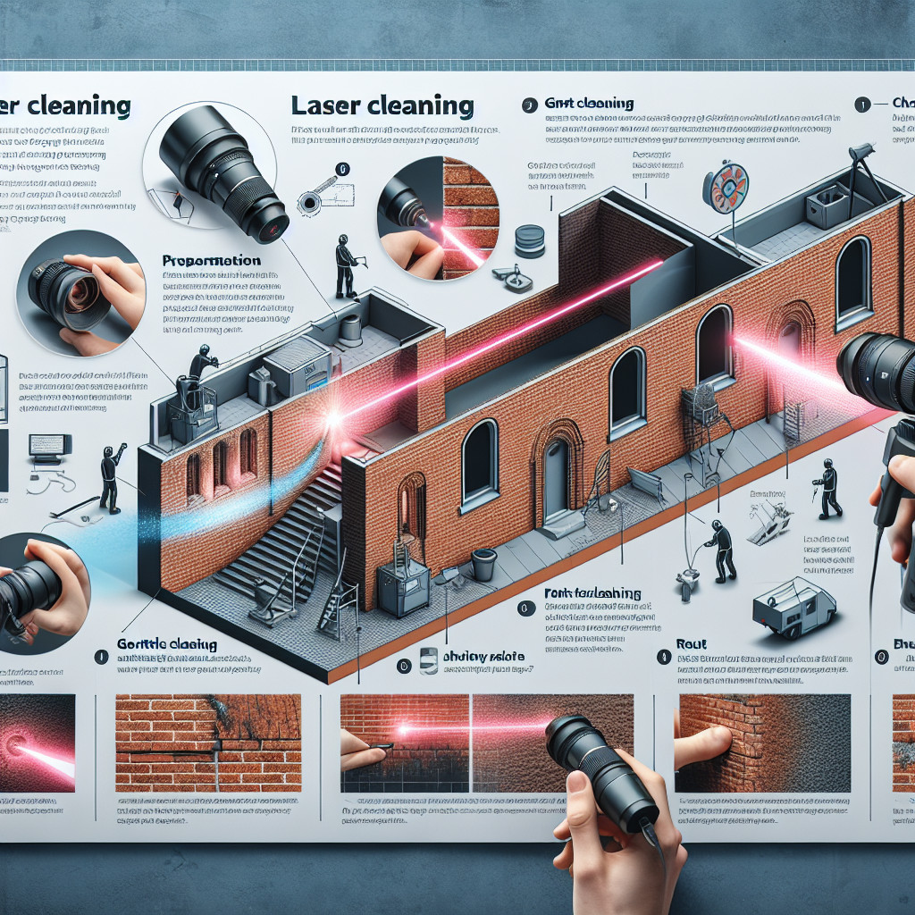 Verwendung von Lasersystemen zur Entfernung von Flecken von Ziegelfassaden